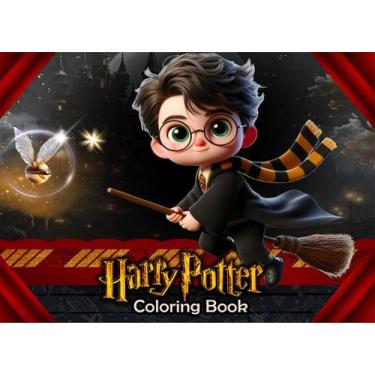 Imagem de Livro de Colorir Harry Potter 50 Desenhos Coloring Book adultos e cria