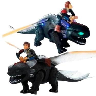 Imagem de Brinquedo Dinossauro Luz Treinar O Seu Dragão Caixa Original - STORE S