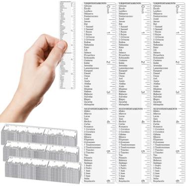 Imagem de Skyygemm 24 peças de régua transparente para estudo da Bíblia com borda dupla reta e recortada, marcador de página cristão de 15 cm, marcador multiferramenta para sublinhar diário (Antigo e Novo