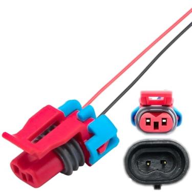 Imagem de Válvula de purga de vapor, conector solenoide plugue de chicote 214-1105 12581282 Substituição para Cadillac STS XLR para Chevy Avalanche Equinox Express Silverado 1500 2500 3500 para GMC Savana