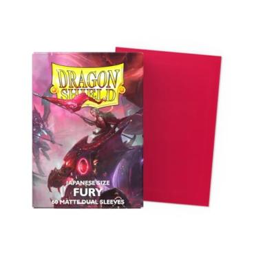 Imagem de Fury - Matte Dual Sleeves - Japanese Size | 60 CT - Smooth & Tough Premium TCG Sleeves - Compatible with Yu-Gi-Oh, Naruto, Cardfight & Vanguard |