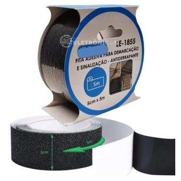 Imagem de Fita Antiderrapante Escada, Piso Interno E Externo 5 Metros Prevenir Q