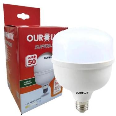 Imagem de Lampada Led Bulbo 50w Branco Frio 6500k Alta Potencia - Ourolux
