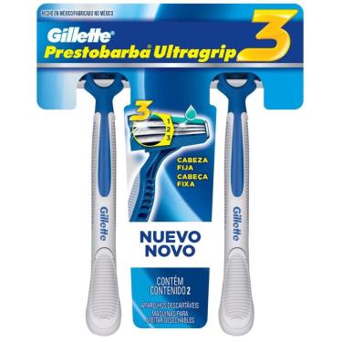 Imagem de Kit com Aparelho de Barbear Gillette Prestobarba Ultragrip 3 c/ 2 Unidades