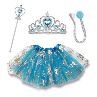 Imagem de Fantasia Elsa Frozen Pricesa Kit Festa