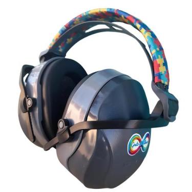 Imagem de Abafador De Ruido Cinza Para Autistas 26 Db - Coleção Tea & Amor