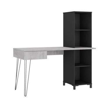 Imagem de Escrivaninha Artany Fusion Concreto/Preto 6277