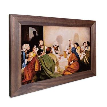 Imagem de Quadro Decorativo Religioso Jesus Santa Ceia do Senhor Sagrada Família