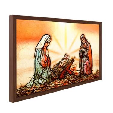Imagem de Quadro Decorativo Religiosos Santa Ceia Jesus Fé Sagrada Família com M