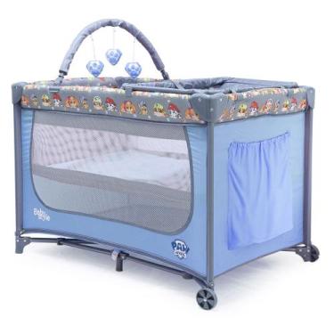 Imagem de Berço de Bebê Cercadinho Portátil Infantil Patrulha Canina Mosquiteiro