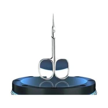 Imagem de Tesoura Ergonômica Hipoalergênica De Aço Inoxidável Para Cutícula, Apa