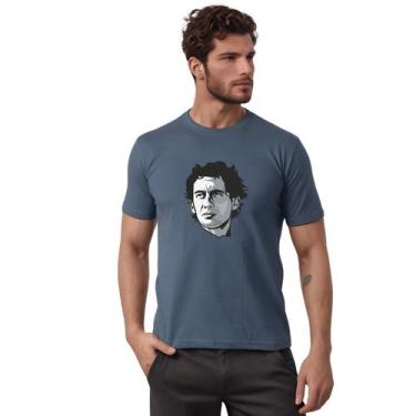 Imagem de Camiseta Básica Masculina Estampa Personalizada Premium Rosto Senna Mo