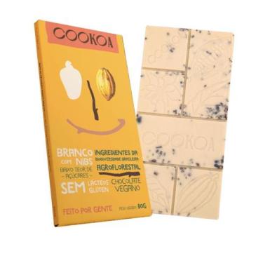 Imagem de Barra De Chocolate Branco Cookoa 80g