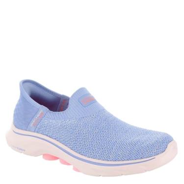 Imagem de Skechers Tênis feminino Go Walk 7 Springtime Hands Free Slip-ins, Roxo/rosa, 38