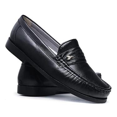 Imagem de Mocassim Masculino Dockside Vintage Couro Legítimo Blaqueado 1018 (Preto, BR, Adulto, Numérico, 39)