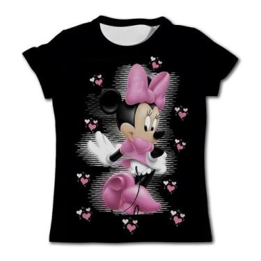 Imagem de Camiseta Infantil Rosa Minnie Mouse - Manga Curta, Gola Redonda - Idea
