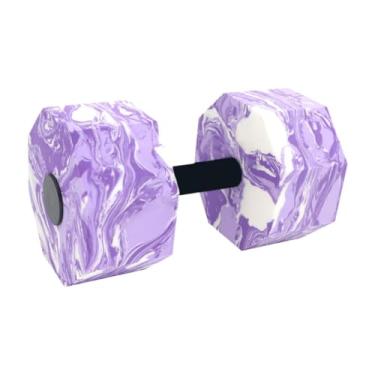 Imagem de Aymzbd Peso da água para exercício de piscina, flutuação de bar aquática, leve, para natação, haltere aquático, aeróbica aquática para homens mulheres, Branco Roxo