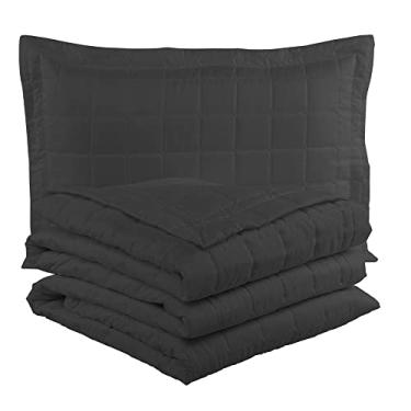 Imagem de Cobre Leito Colcha Solteiro 2 Peças Matelado Soft Cor:Preto