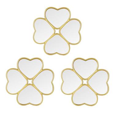 Imagem de LuHeToz Espelhos de parede pequenos decorativos para sala de estar conjunto de 3 | Espelhos redondos para decoração de parede quarto | Decoração de parede com espelho circular | Espelhos decorativos