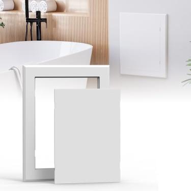 Imagem de Wintcomfort Painel de acesso autoadesivo para drywall, porta de acesso de encanamento resistente de 20 x 30 cm, capa de plástico para drywall, porta de acesso de parede para banheiro, teto, fácil