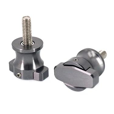 Imagem de Acc-Creativity Par de bobinas deslizantes de carretel de braço oscilante para motocicleta compatível com Triumph Street Triple 765 675 RS 2020-2022 (titânio)