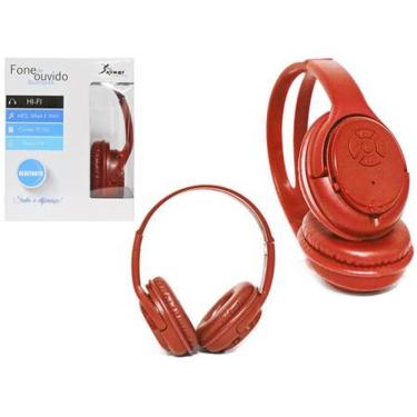 Imagem de Fone De Ouvido Bluetooth 3.0 Sd Mp3 Fm Kp 360 Knup Vermelho