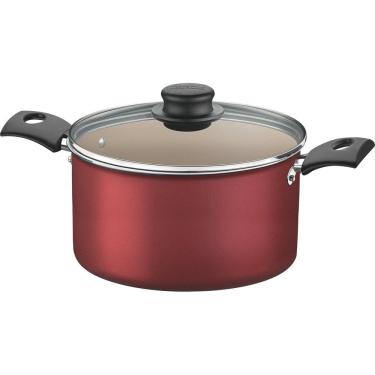 Imagem de Caldeirão Turim Tramontina Em Alumínio Com Revestimento Antiaderente - Vermelho ø20cm T...