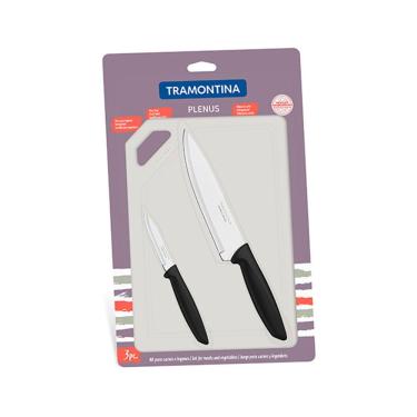 Imagem de Kit Para Carnes E Legumes Plenus Preto 3pçs - Tramontina