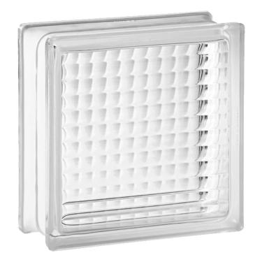 Imagem de Tijolo Bloco De Vidro Transparente Textura 19x19x8 Tradestar Rajadas