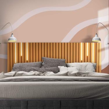 Imagem de Cabeceira Ripada Com Led King Size Suspensa Nature Kate Shop Jm