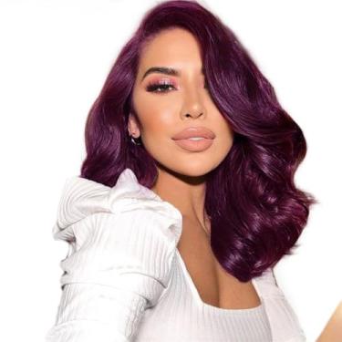 Imagem de HENGROSE Peruca 99J Borgonha Body Wave Bob Cabelo Humano 13X4 Renda Frontal 180% Densidade Hd Perucas Frontais Pré-Selecionadas Nós Branqueados Sem Cola Vinho Vermelho Para Mulheres 12"