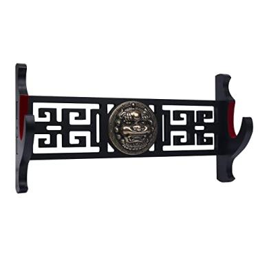 Imagem de GUIIYLGG Suporte De Parede Para Katana, Espada, Exibição Samurai Acolchoado Em Veludo Kirin 1 Nível, Varinha, Sabre Luz, Wakizashi