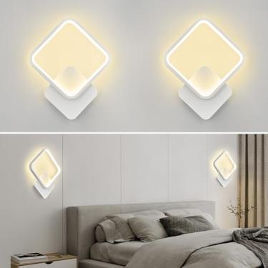 Imagem de LMQNINE Conjunto De Duas Arandelas Parede Led Modernas Com Luz Branca 4000K E 10W Para Iluminação Interna Quarto, Sala Estar Corredor (Pacote 2)