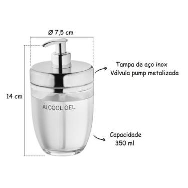 Imagem de Dispenser alcool gel - 250ml - 1 unidade - FORMA UTILIDADES