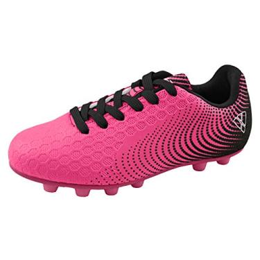 Imagem de Vizari Chuteiras de futebol EUA Stealth para meninos e meninas | Tênis de futebol esportivo para atividades ao ar livre para crianças, crianças pequenas e grandes | Leve e durável, Rosa/preto, 12