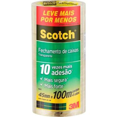 Imagem de Fita De Empacotamento 3M Scotch 5802 45Mm X 100M 4 Rolos