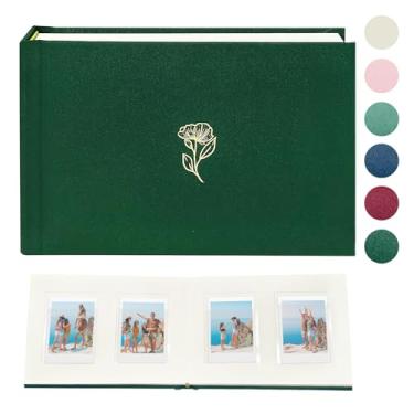 Imagem de kuword Mini Álbum De Fotos Capa Dura 3", 52 Compartimentos Com Espaço Extra Amplo Para Escrita Fujifilm Instax Mini, Câmera Instantânea Evo Liplay, Polaroid Hp Sprocket, Cartões K-Pop (Olive)