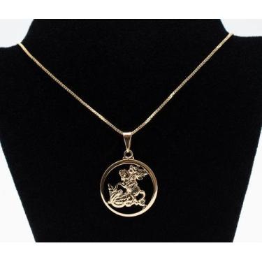 Imagem de Colar Pingente São Jorge Banhado em Ouro 18K - Cassis Kahale