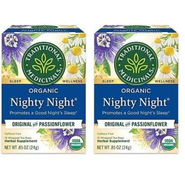 Imagem de Chá de ervas Traditional Medicinals Nighty Night 32 saquinhos de chá