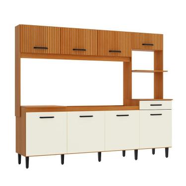 Imagem de Cozinha Compacta Hortênsia 8 Portas 2 Gavetas 598 Casamia Nature/champ