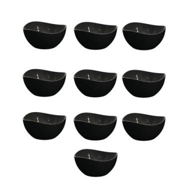 Imagem de Genérico, Tigela Bowl Jogo de Sobremesa Cremeira Pote Preto 10un