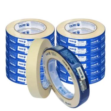 Imagem de Kit 12 Fita Crepe Media Uso Geral 24 Mm X 50 M Tigre Ref 2181-025