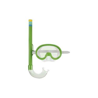 Imagem de Máscara de Mergulho e Snorkel Infantil - Verde - MOR