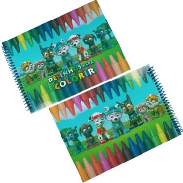 Imagem de Livro de Colorir Patrulha Canina Capa Dura 40 Desenhos Frente e Verso