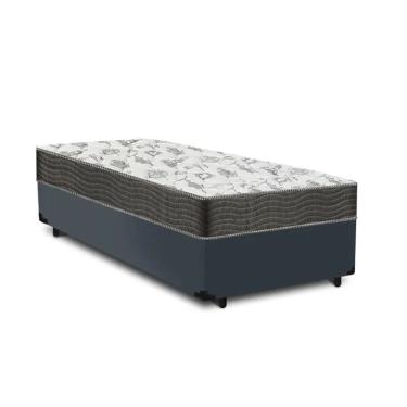 Imagem de Cama Base Box Solteiro Cinza Colchão ISO 100 D33 - Ortobom