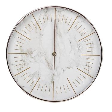 Imagem de Relógio De Parede Rose Gold 30cm Fundo Em Desenhos De Mármore