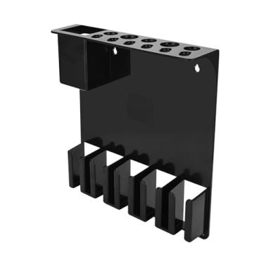 Imagem de Ysyqkn Suporte para máquina de cortar cabelo, suporte para cortador, bandeja para pente, para armazenamento de máquina de cortar cabelo, montagem na parede