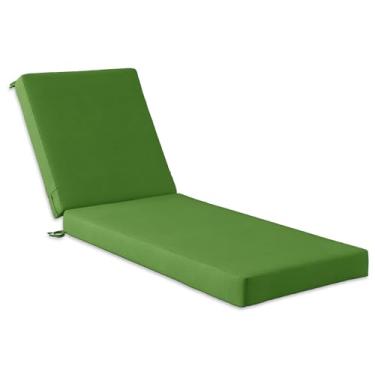 Imagem de Codi Conjunto de almofadas para espreguiçadeiras ao ar livre, conjunto de almofadas para cadeiras de piscina, à prova d'água para móveis de pátio, 203 x 66 x 8,5 cm, 1 pacote verde