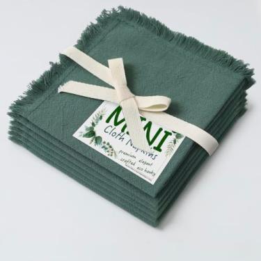 Imagem de Urby Guardanapos De Algodão Reutilizáveis Eco Hanky 25X25 Cm (Franja Rústica). Pano Pequenos. Ideal Para Crianças Usarem Em Almoços, Jantares E Ocasiões Como Casamentos, Aniversários Coquetéis. (Pac