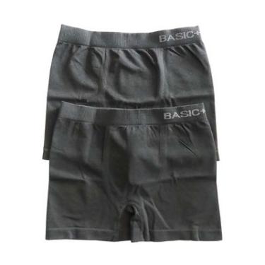 Imagem de Kit Cuecas Boxer Infantil 2 Peças Preto Tamanho 4 - Basic+